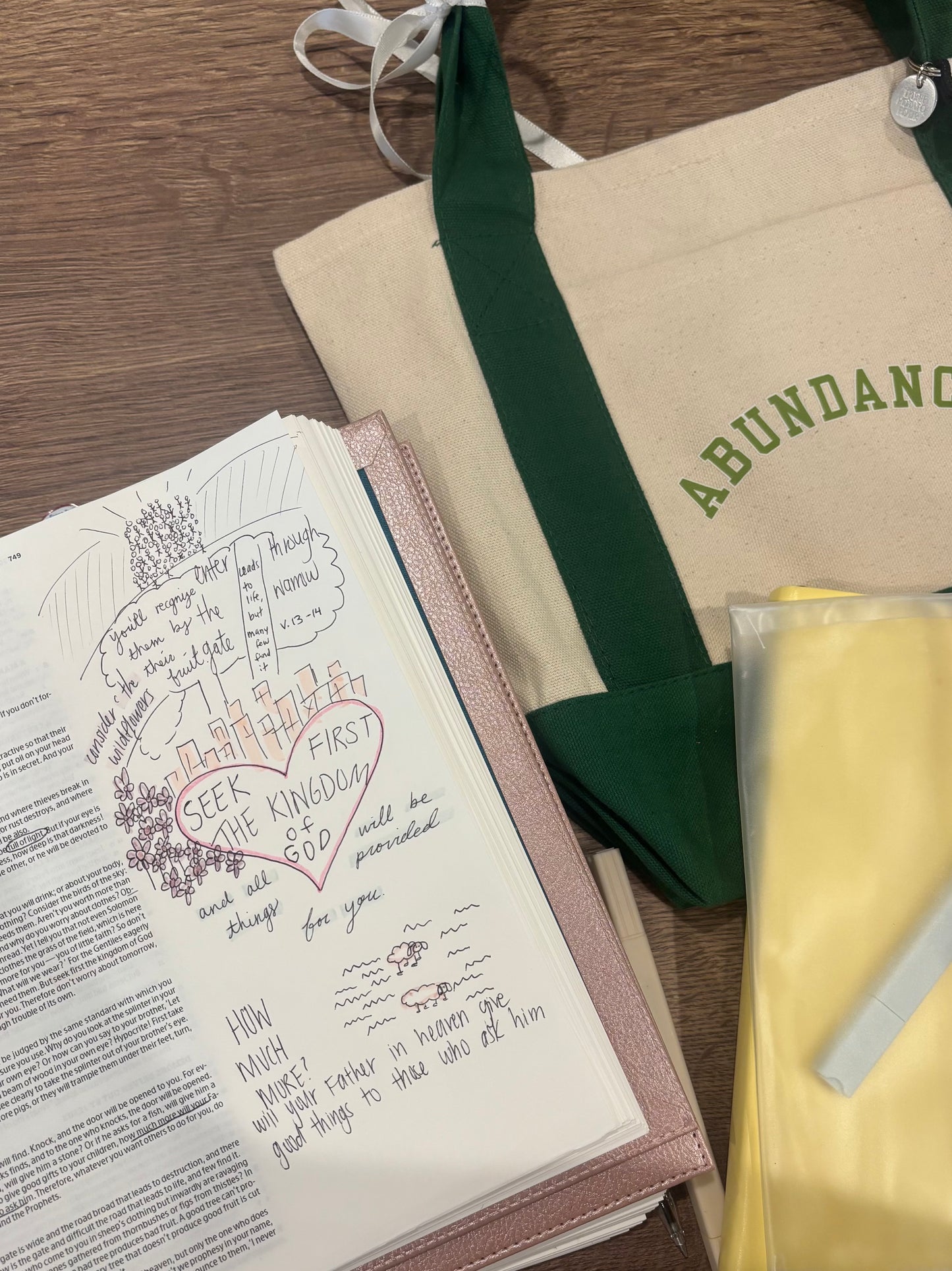 Bible Mini Tote - Green