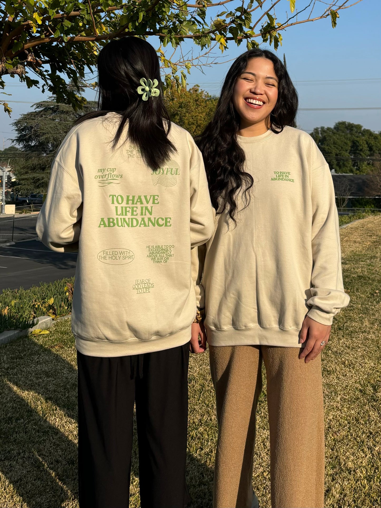 Abundance Crewneck in Beige
