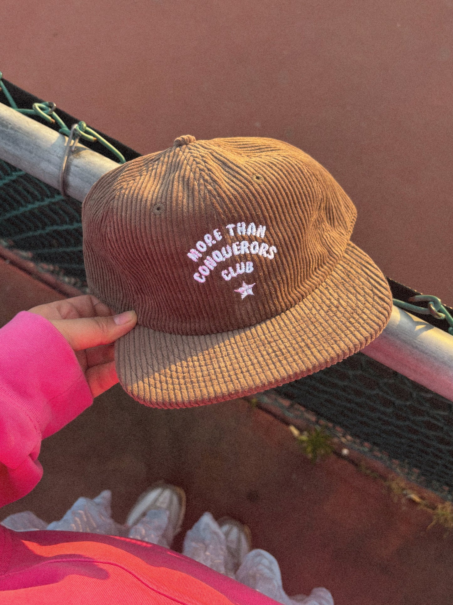 MORE THAN CONQUERORS CLUB CORDUROY HAT