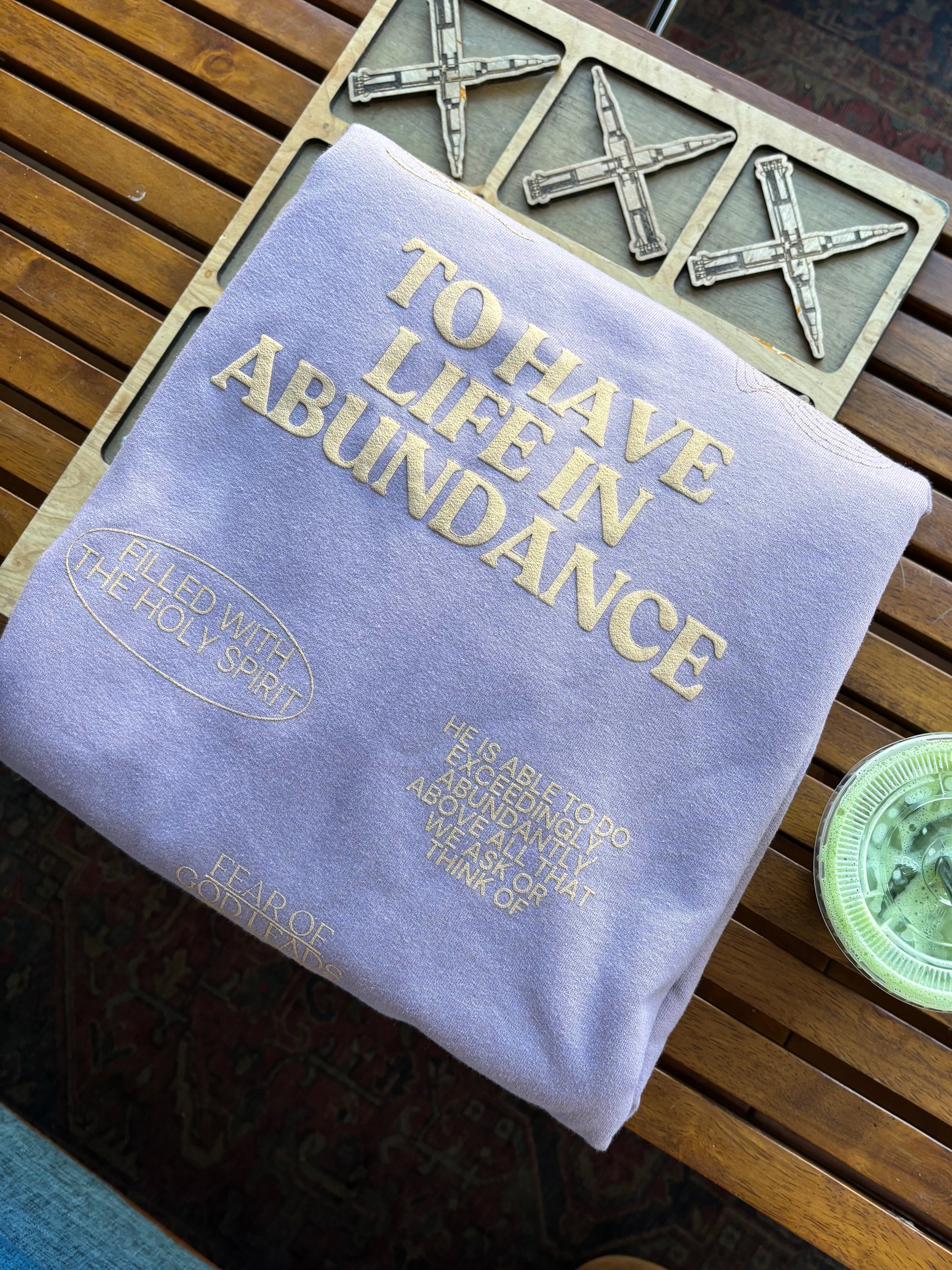 Abundance Crewneck in Purple
