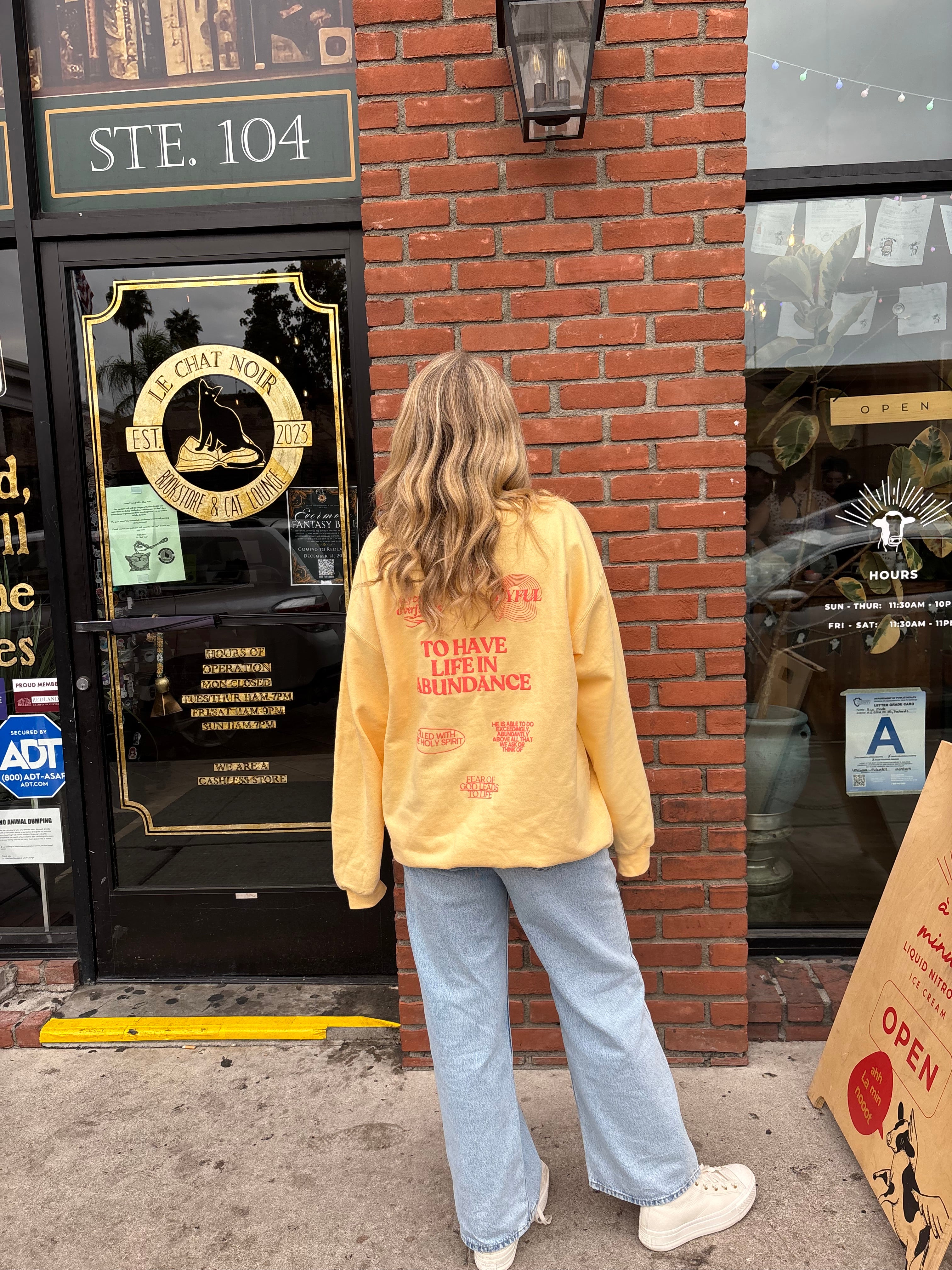 Abundance Crewneck in Yellow