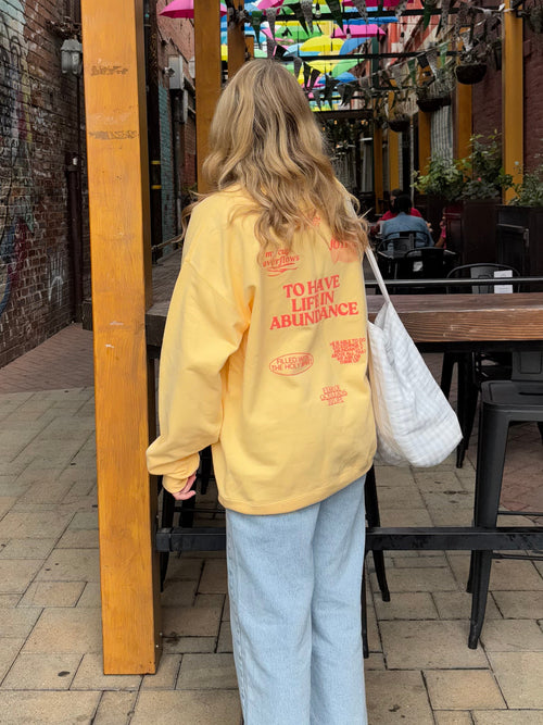 Abundance Crewneck in Yellow