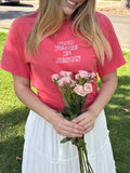 Find Peace in Jesus Unisex Tee in Coral