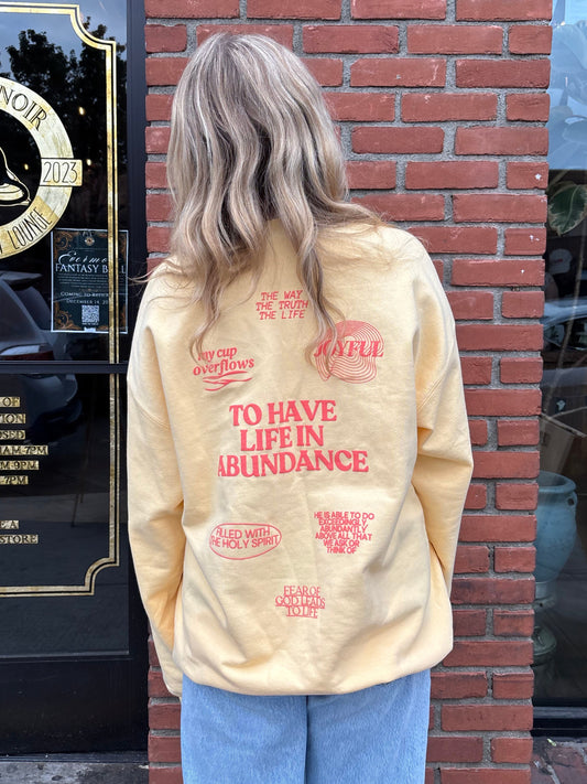 Abundance Crewneck in Yellow