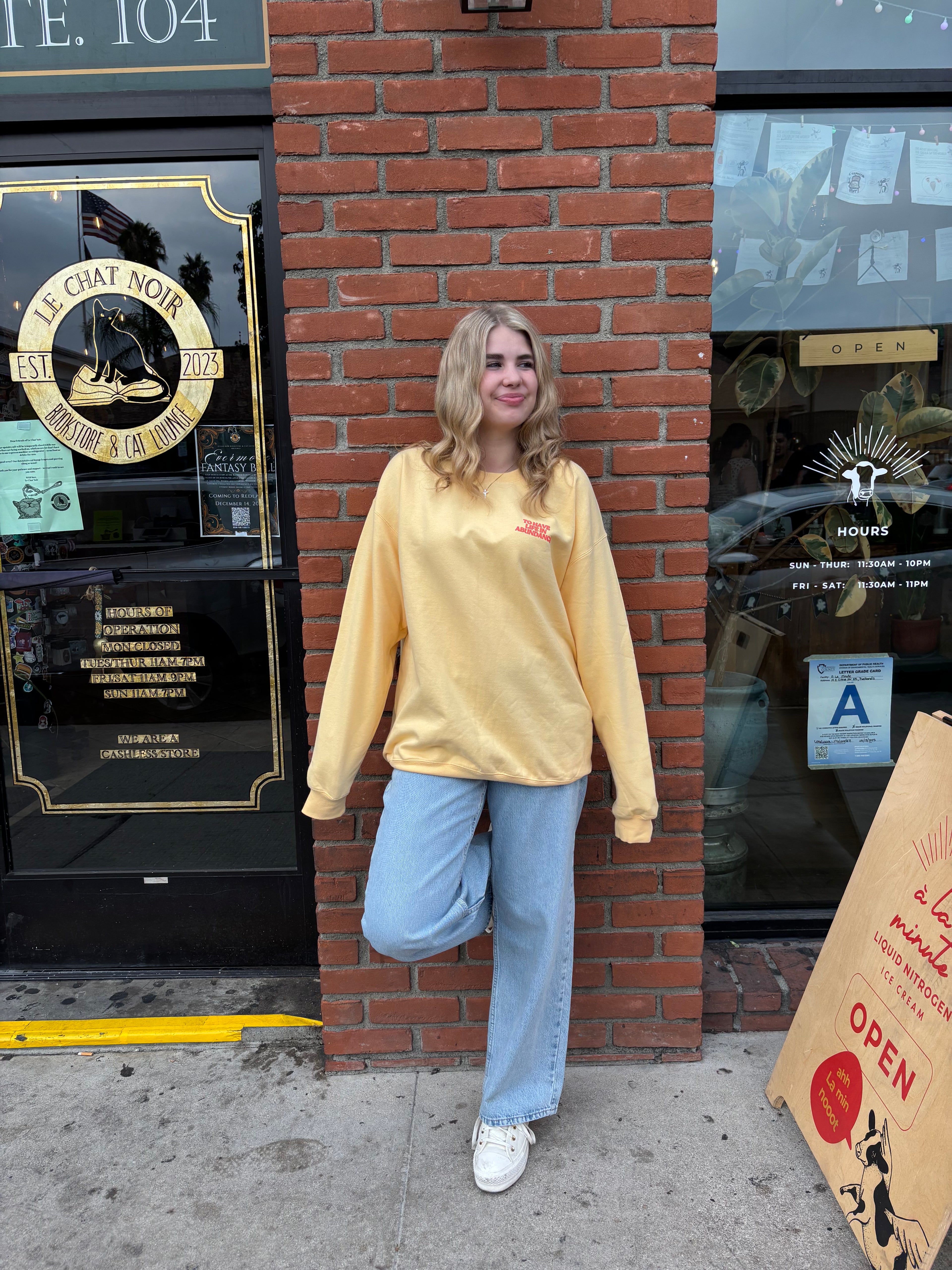 Abundance Crewneck in Yellow