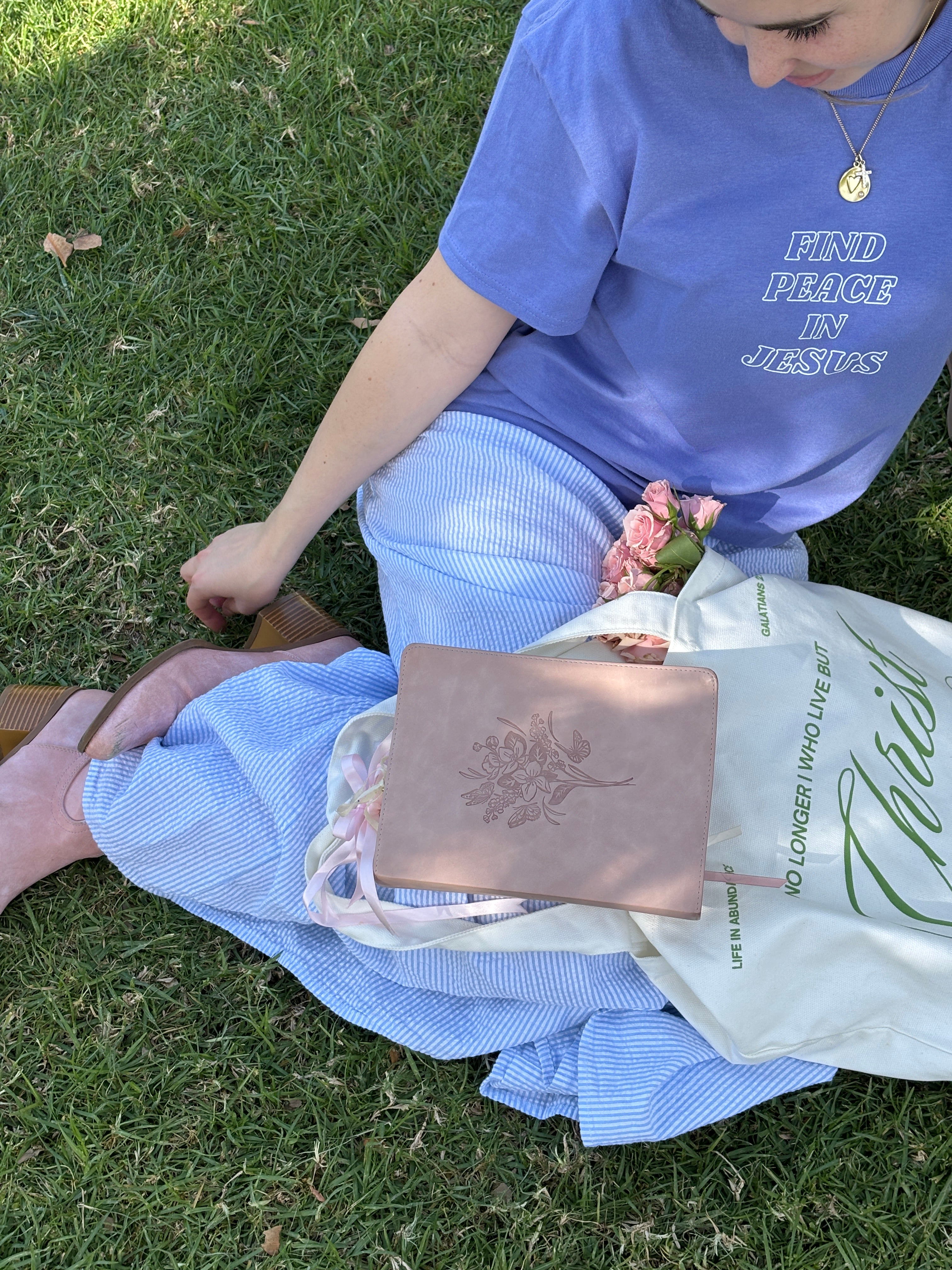 Find Peace in Jesus Unisex Tee in Purple