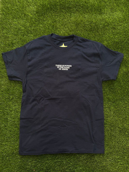 Power in the Name of Jesus Tee in Navy
