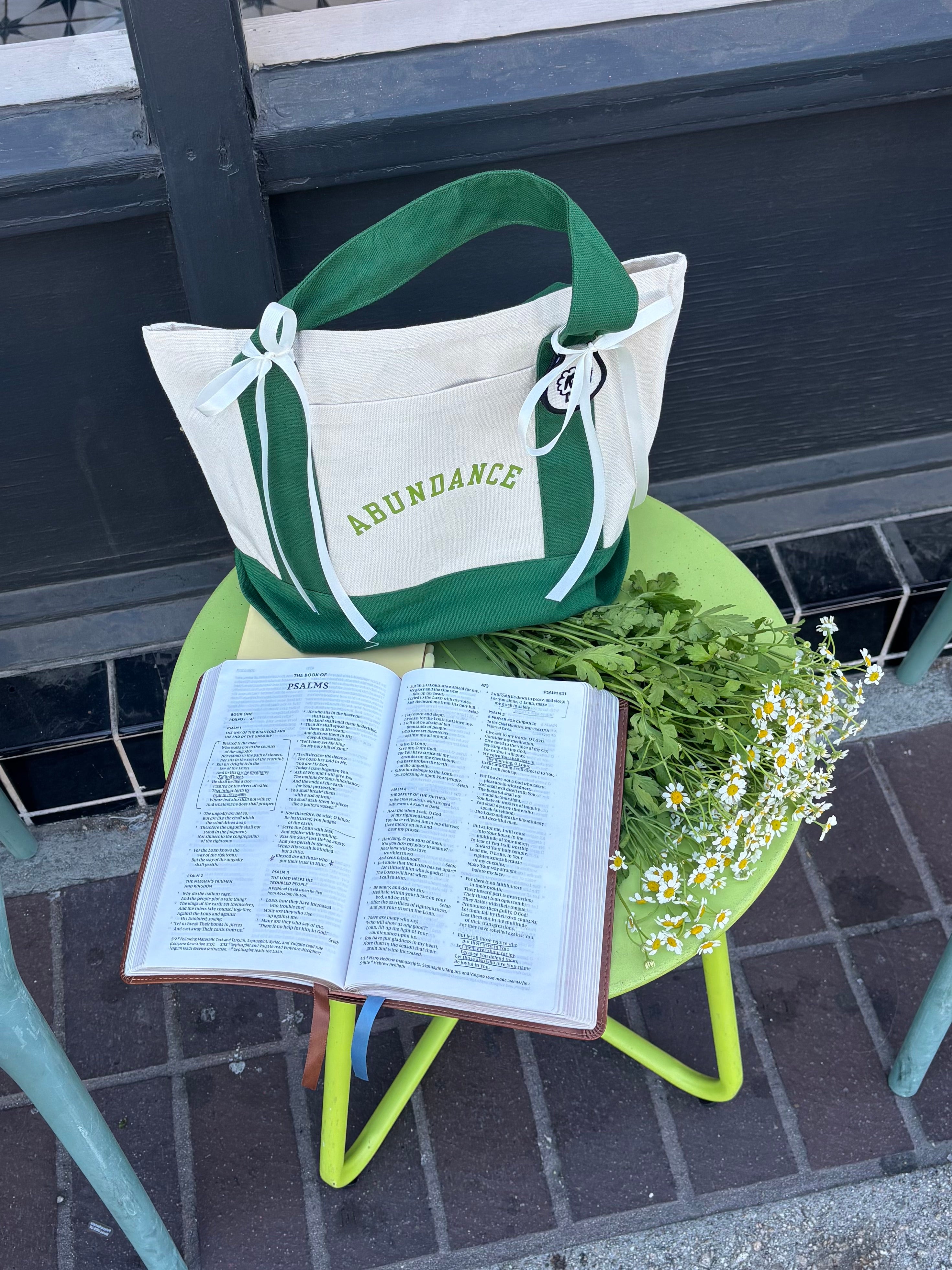 Bible Mini Tote - Green
