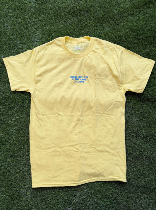 Power in the Name of Jesus Tee in Yellow
