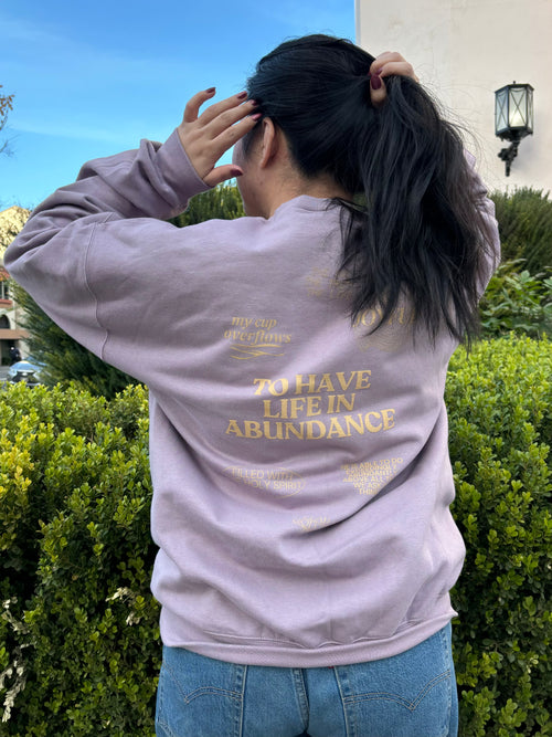 Abundance Crewneck in Purple