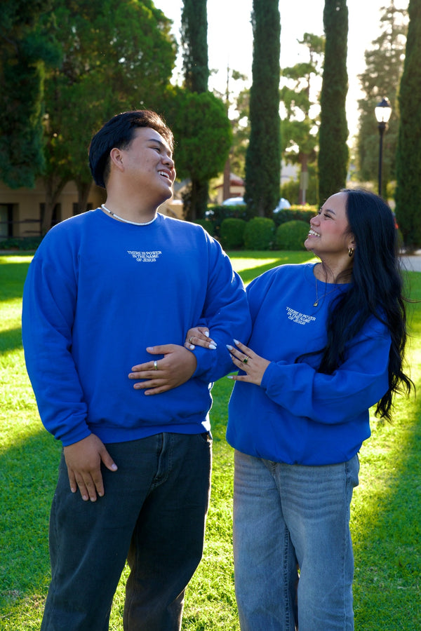 Power in the Name of Jesus Crewneck (Royal Blue)
