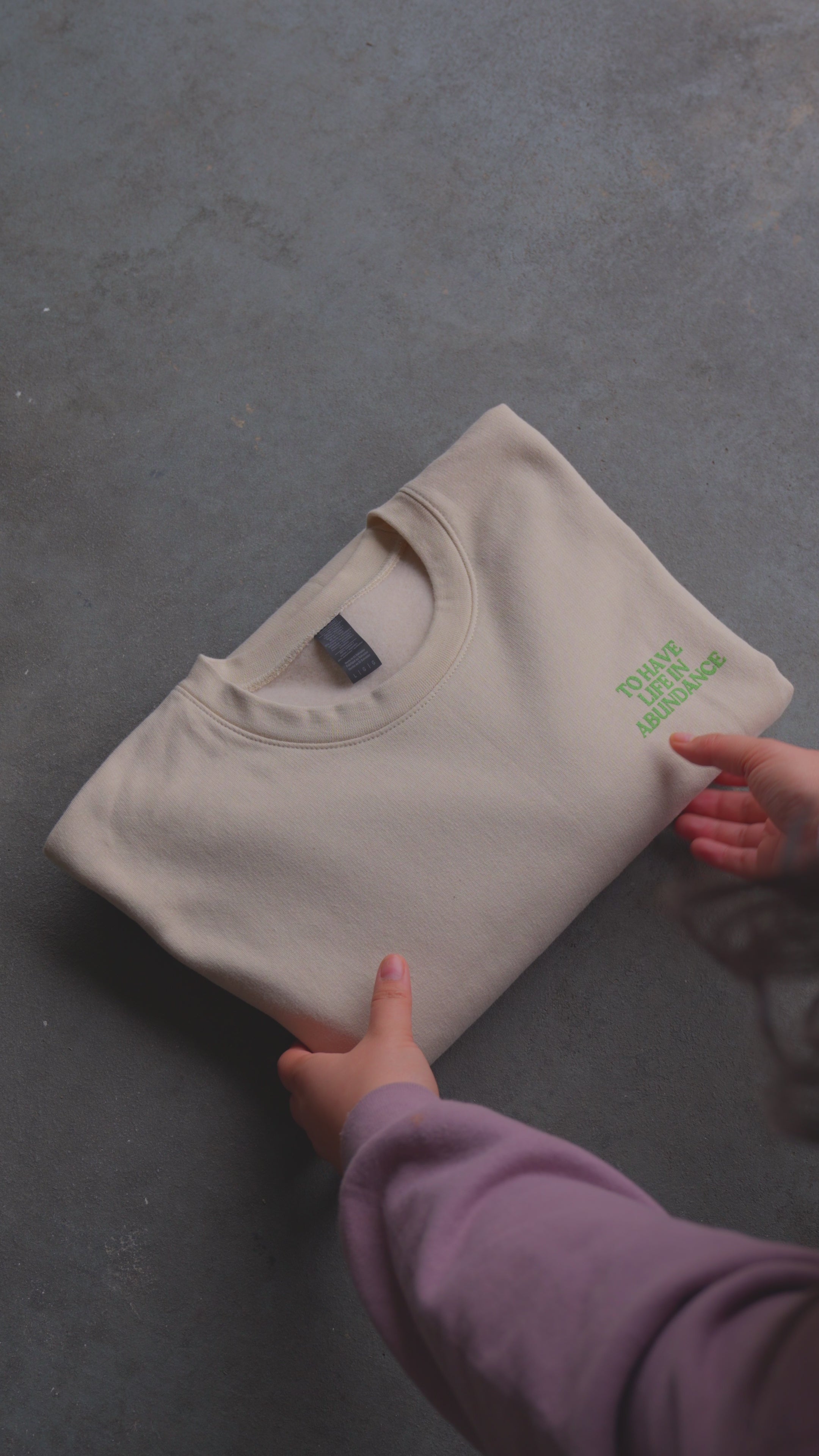 Abundance Crewneck in Beige